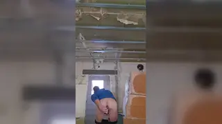 European Guy Rides a Dildo at His Office Desk