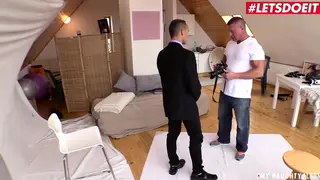 Busty European Teen Seduces Photographer in POV