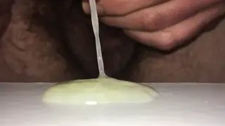 Guy Strokes Big Dick to Hands-Free Climax in POV