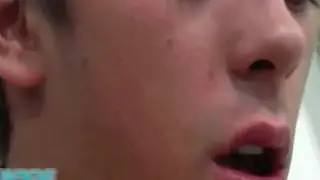Two Guys Fuck Raw With a Massive Cock Stretching a Tight Hole