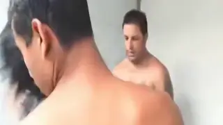 Latina Shares a Cock by the Pool in a Threesome