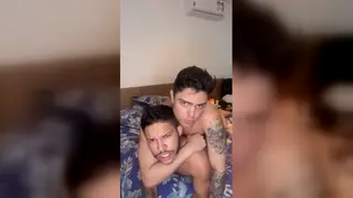 Muscular Latino Stud Takes BBC Bareback From Mature Bear