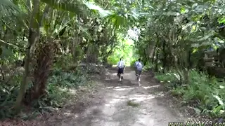 Latin Threesome in Uniform Features Intense Blowjob Action