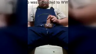 European Handyman Blows Massive Load After Long Absence