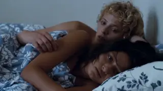 Blonde and Brunette Lesbians Share Intimate Pussy Licking Session