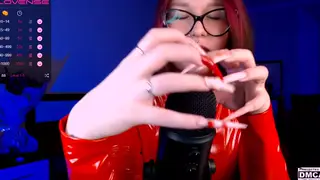 Gothic Mistress Commands Skinny Submissive in Latex