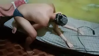 Older Man Spanks Stepdaughter Doll in Bondage Scene