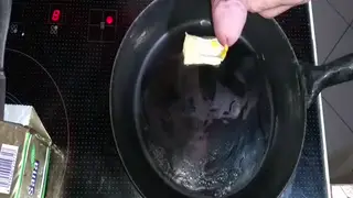 Tattooed Euro Fills Bladder With Eggs in POV