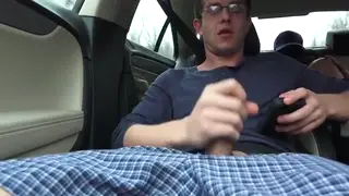 Teen Tourist Jerks Off in a Rental Car on Holiday