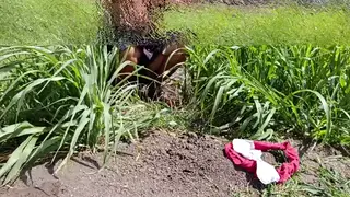 Indian MILF Bathes Outdoors in Jungle Setting