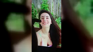 Asian Teen Gets Facialized by Older Men on Beach