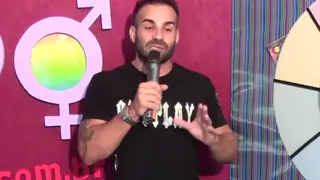 Amateur Performer Shows Oral Skills in Close-Up Shot
