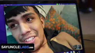 Muscular Latino Claims Virgin Twink in Casting