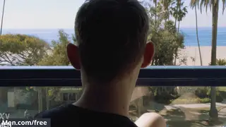 Hairy Bear Gives Blowjob to Muscular Stud