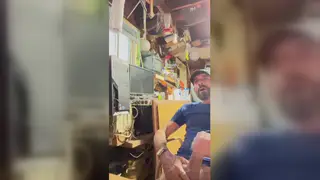 Mature Latino Hunk Strokes His Uncut Cock Solo