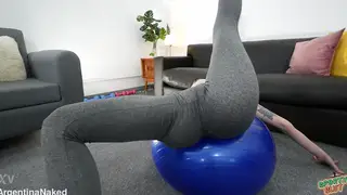 Sporty Lesbians Show Off Ass Shapes in Gym Lingerie