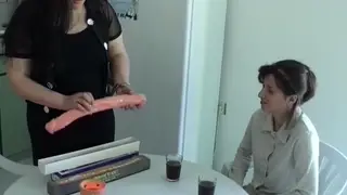 Turkish Housewife and Girlfriend Share Toys and Oral