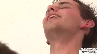 Teen Twinks Share Bareback Blowjob and Creampie