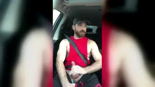 Tattooed Driver Gets Jerked Off in Moving Car