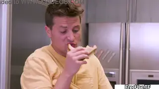 Petite European Takes a Facial After Kitchen Spanking