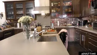 Petite Woman Cheats With Chef in Lingerie