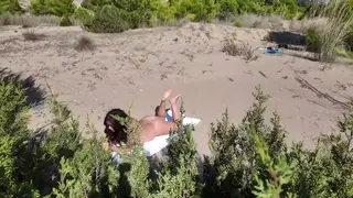 Curvy MILF Enjoys a Stranger on a Nude Beach