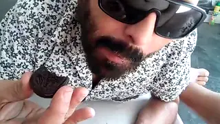 Eager Guy Swallows Load After Quick Blowjob