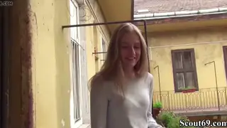 Tiny European Babe Tries Casting in Stockings