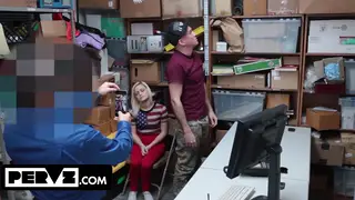 Blonde Petite Thief Gets Facial After Public Blowjob