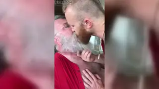 Bearded Bears Share Passionate Kisses on Camera