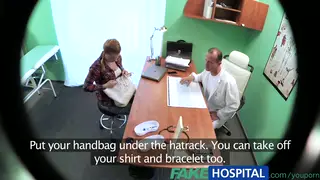 Redhead Takes Doctor's Prescription in Hospital Room