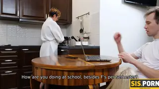 Blonde Teen Delivers a Blowjob Before Vaginal Sex