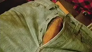 Vintage Muscle Hunk Sucks and Rides a Massive Cock