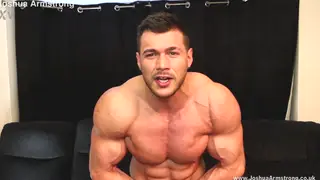 Muscular Performer Shows Off Body on Webcam