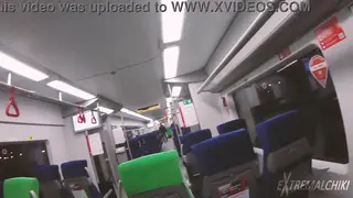 Guy Strokes Himself Naked on a Moving Train