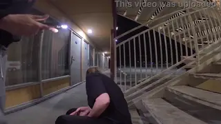 Busty Girlfriend Drains Two Loads on a Hotel Balcony