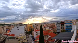 Petite Brunette Gives Shower Blowjob in Athens Couple Vlog