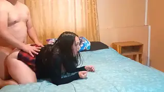 Curvy Asian Latina Stepdaughter Seduces Stepdad Nearby Husband