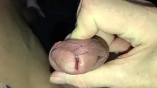 Tattooed Amateur Strokes His Big Uncut Cock