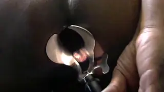 Solo Guy Works a Massive Anal Stretcher Toy