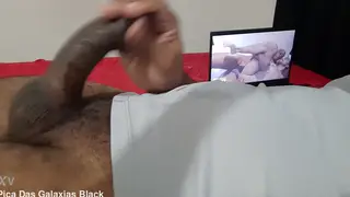 White Stud Strokes BBC Until Explosive Handjob Finish