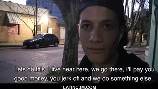Two Latino Twinks Bareback for Cash on Camera