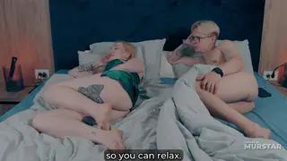Blonde Stepmom Takes Stepson's Creampie in Silk Nightie