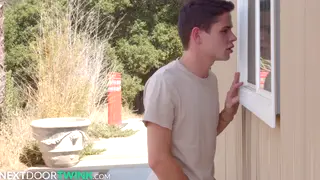 Blonde Twink Deepthroats Before Bareback Missionary