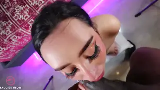 Latina Teen Deepthroats a BBC and Takes a Facial