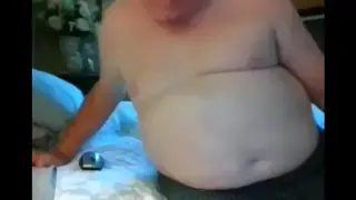 Mature Daddy Strokes Slowly on Live Webcam