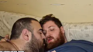 Hairy European Bears Share a Bareback Threesome with a Chubby Chaser
