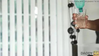 Redhead Teen Welcomes an Older European Gentleman