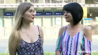 European Student Enjoys Lesbian Pleasure With Petite Friend