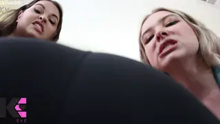 Blonde Curvy Coach Dominates in Public Gym POV